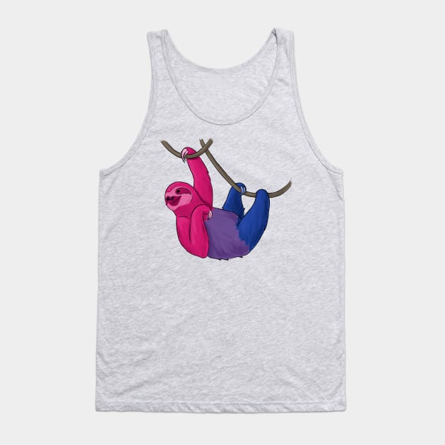 Bisexual Pride Sloth Tank Top by Khalico